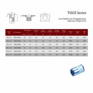 TISCE / Low Profile Euro Threaded Insert